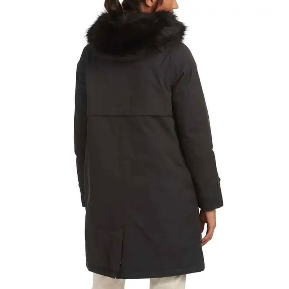 Barbour Women's Black Braan Waterproof Hooded Parka Coat NWT Size 6 - Picture 4 of 6
